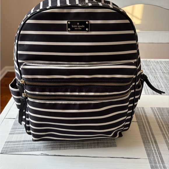 Kate Spade Charcoal Monogram Backpack - Picture 1 of 4
